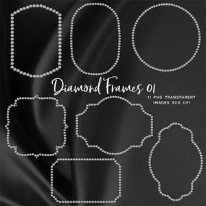Diamond Frames 1 Clip Art gemstone - 11 PNG Transparent Images High Resolution -  Instant Download Digital Clipart