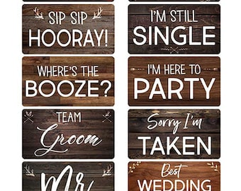 Wedding Photo Booth Props Rustic Wood Designs Fence - Printables Digital Files Only - 12 High Resolution Instant Download Digital Clip art