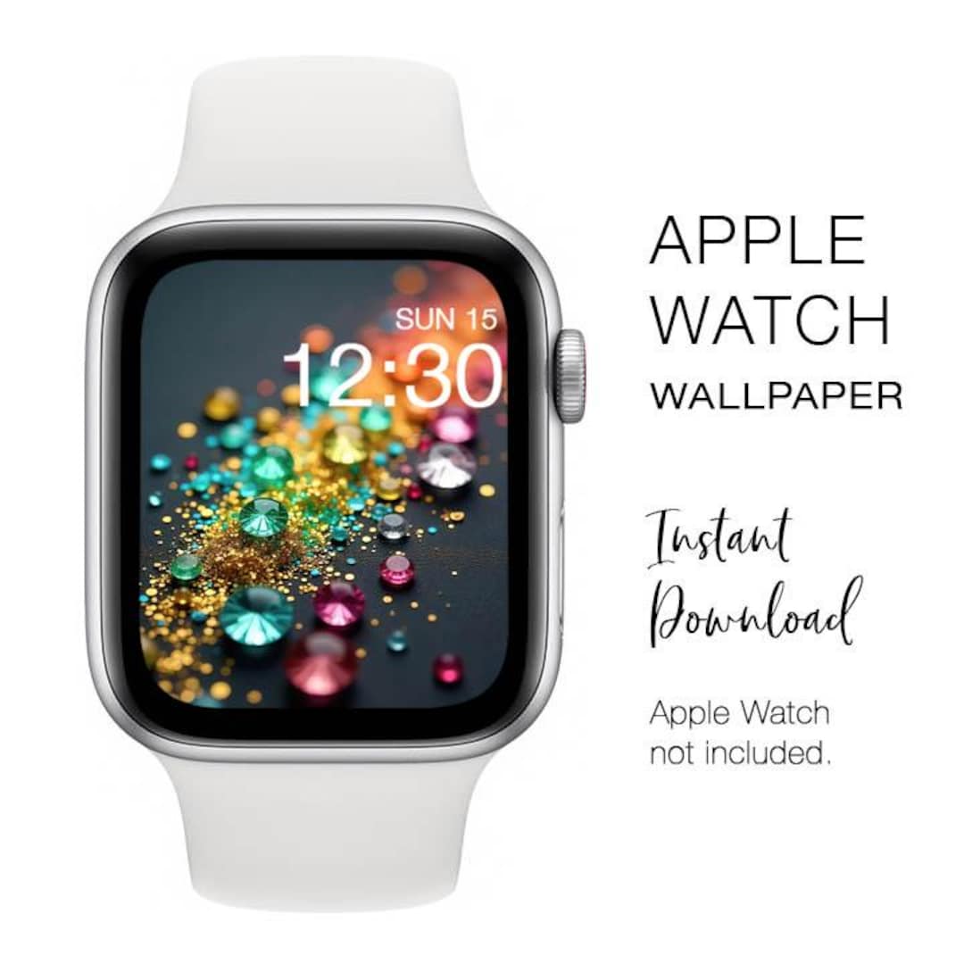 Apple Watch WALLPAPER Sparkly Glitter on Gemstones Instant
