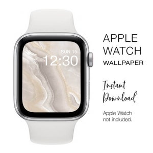 Apple Watch HINTERGRUND - Sandfarbener Marmor Stein - Instant Download - Apple Watch Hintergrund Uhr Design