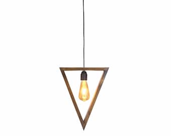 Rustic Wooden  Hanging Light Fixture For Hallway, Farmhouse Wood Ceiling Light