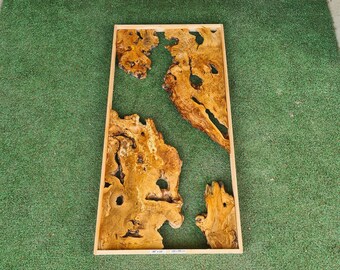 48''x24''x1,2'' Olive Wood River Set For Resin Table, Olive Wood Slab For Epoxy Board