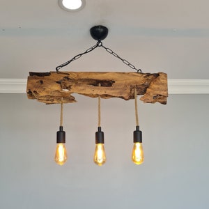 Live Edge Olive Wood Pendant Chandelier For Dining Room, Kitchen Island