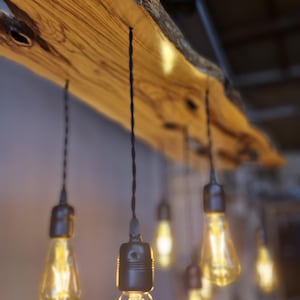 Olive Wood Pendant Light Fixture For Kitchen Island , Rustic Unique Pendant Ceiling Light For Dining Table, Farmhouse Chandelier For Plant image 15