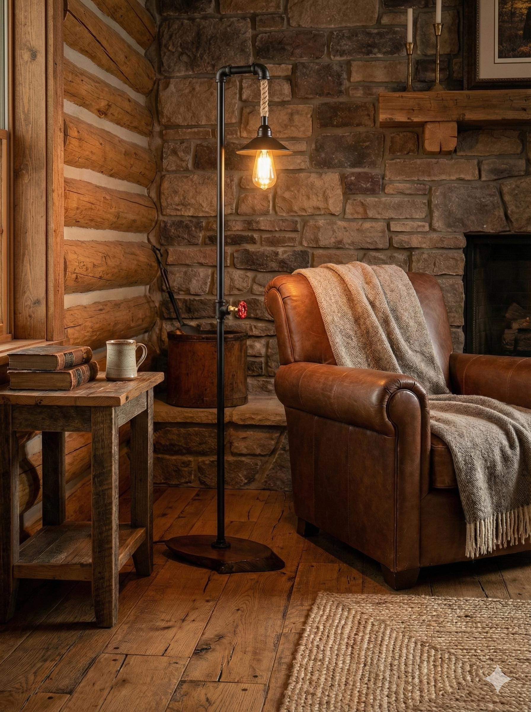 Industriële metalen retro wandlamp voor champagne - Oude interieur