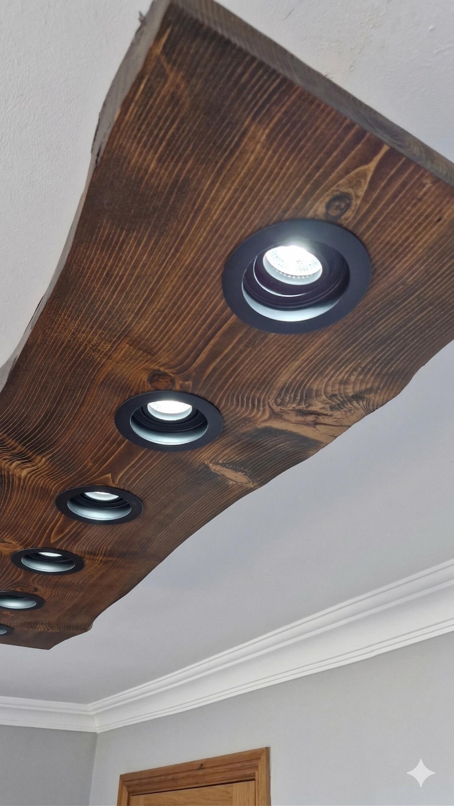Live Edge Wooden Rustic LED Light Fixture for Kitchen Island, Farmhouse ...