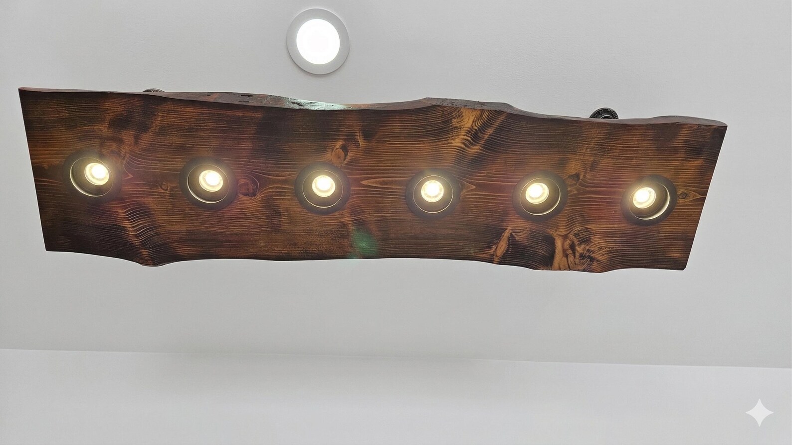 Live Edge Wooden Rustic LED Light Fixture for Kitchen Island, Farmhouse ...