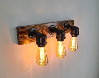 Rustic Bathroom Vanity Lighting, Rustic &  Industrial Wall Lamp For Wall Decor