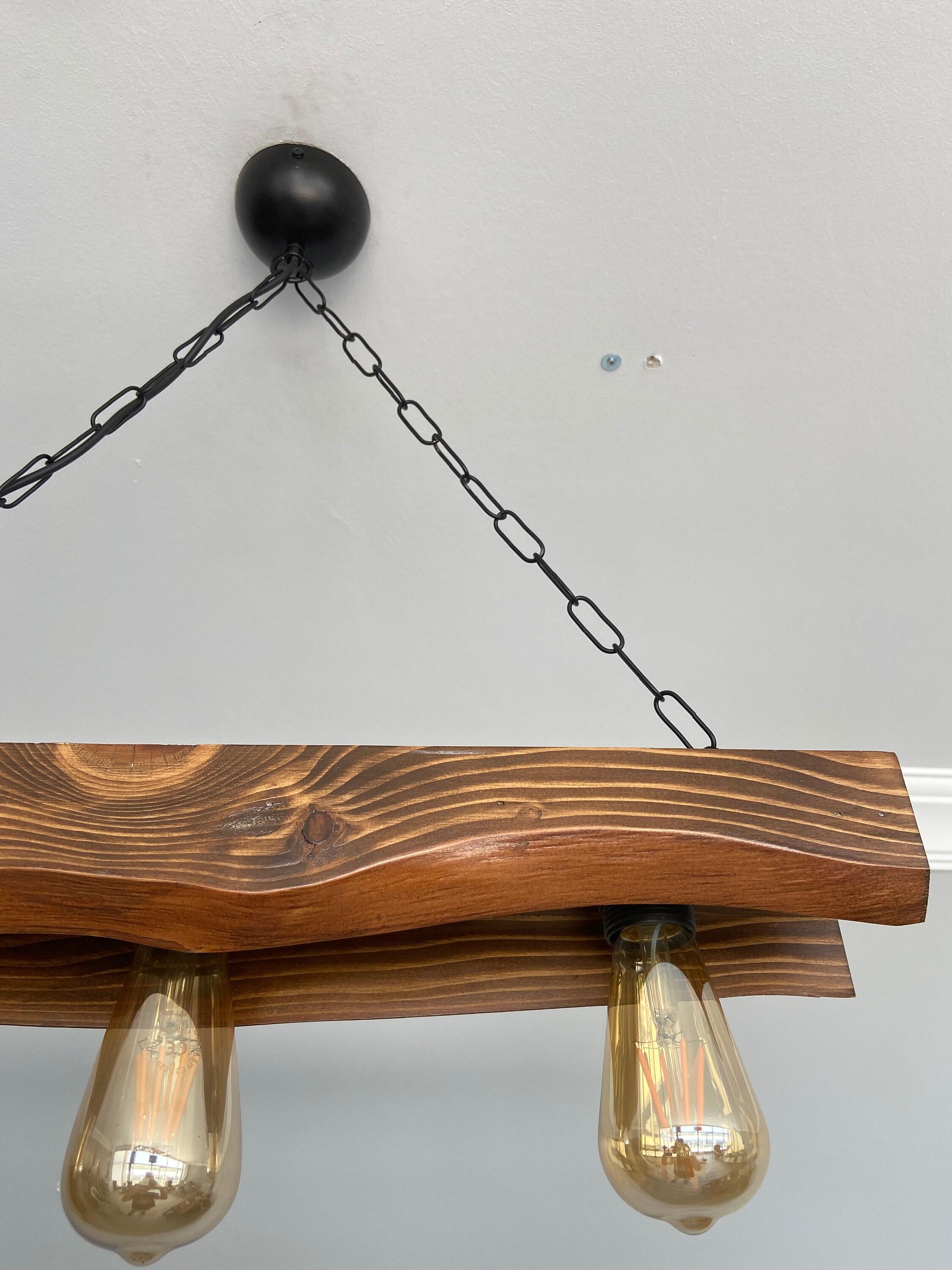 Holz Kronleuchter aus Holz rustikaler Anhänger für | Etsy