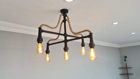 Black steampunk cheap ceiling light