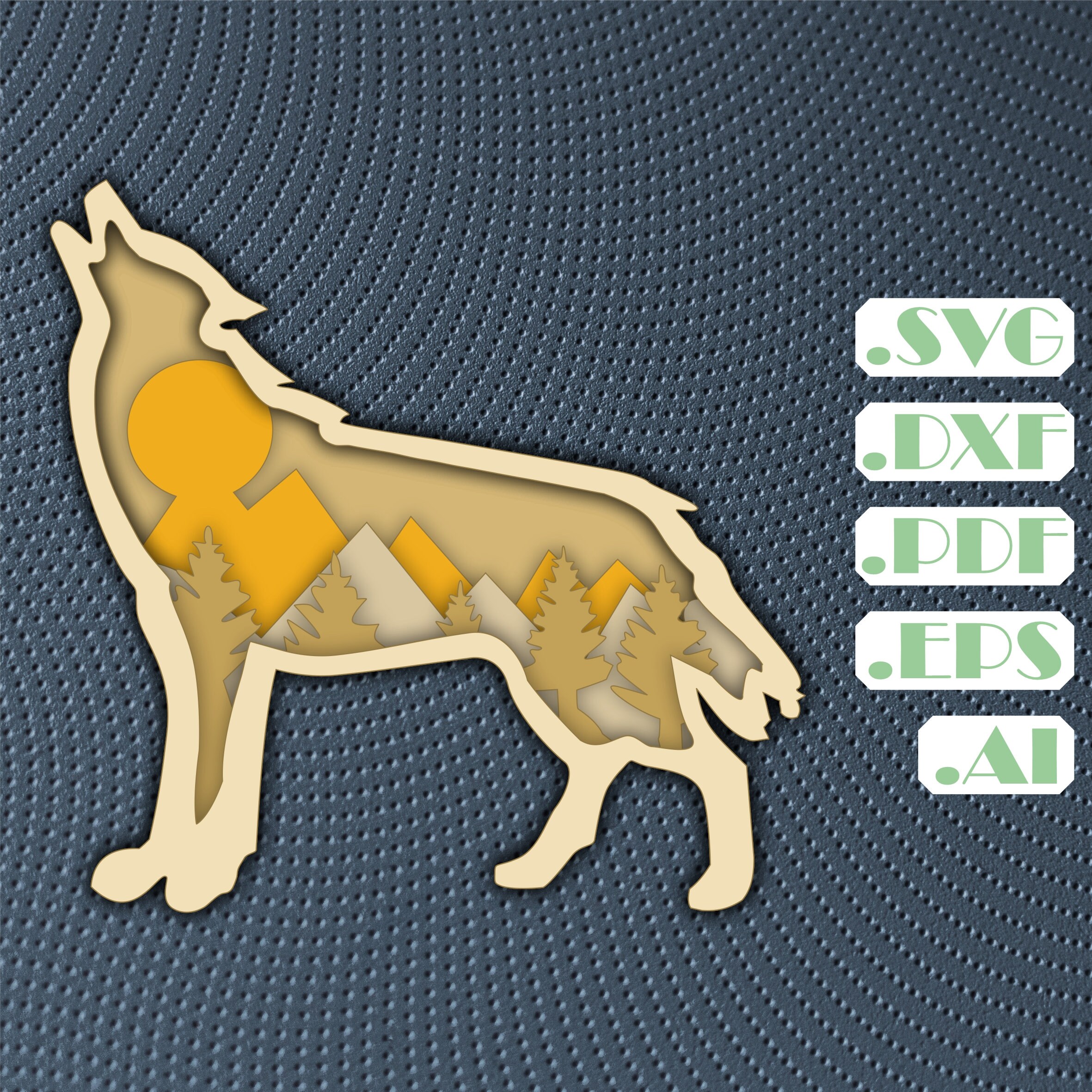 Wolf Wall Art Laser Cut Files Laser Cut Files SVG DXF Vector | Etsy
