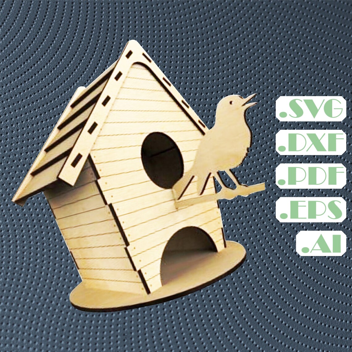 Bird house Laser Cut Files Laser cut files SVG DXF vector Etsy