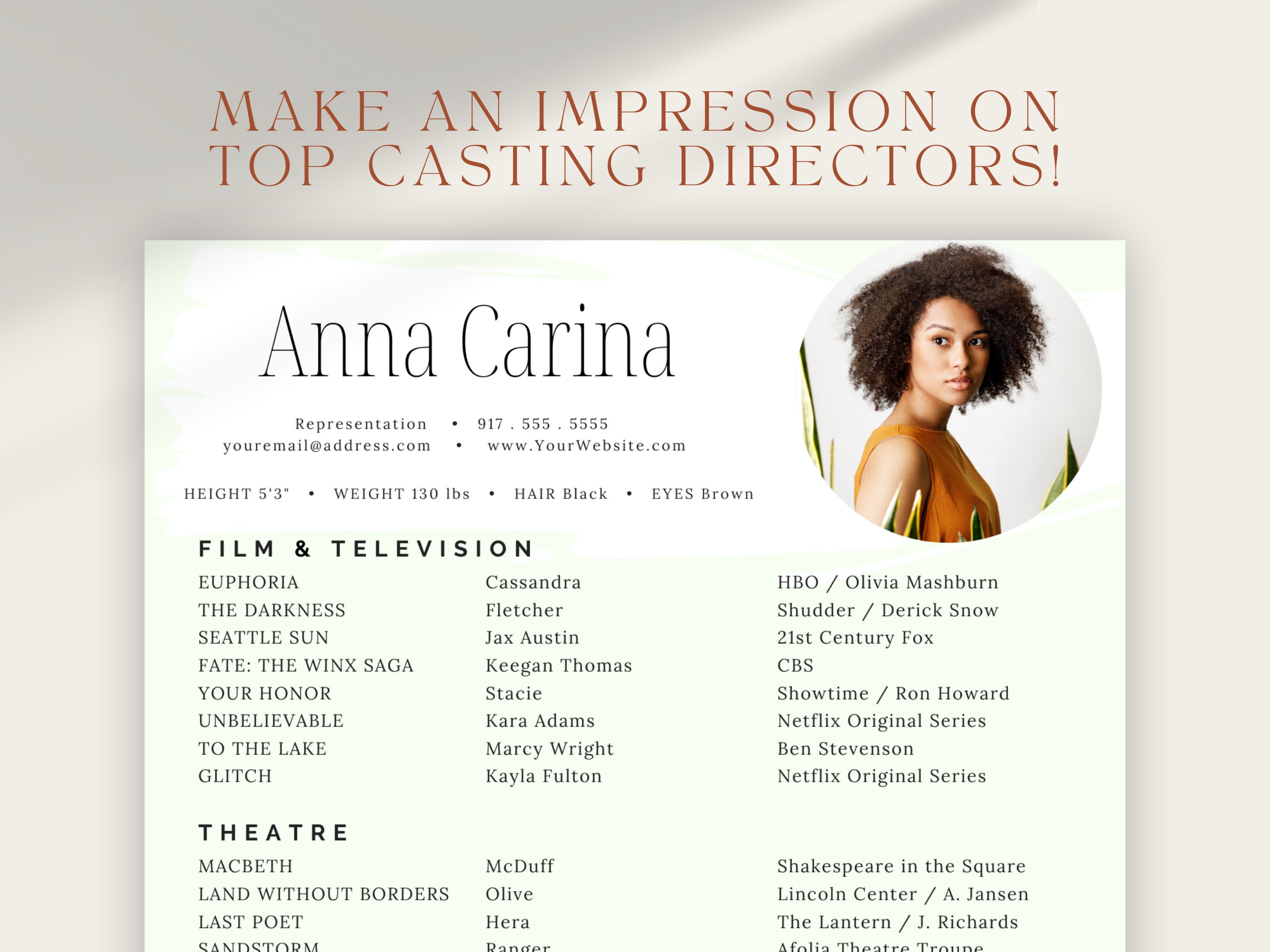 Casting Resume Sample Casting Resume Sample