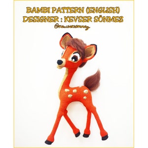 Bambi Tutorial, crochet toy pattern, amigurumi toy, crochet cute animal, toy PDF, toy pattern, crochet toy pattern