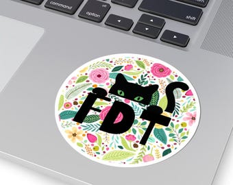 Floral FDT Sticker: Subtle Anti-Trump Protest Art, No Kings, F*ck Trump