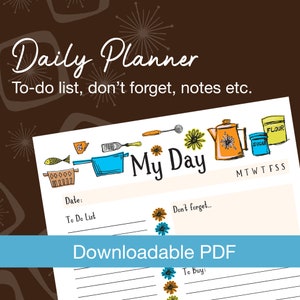 Daily Planner pdf, download, to-do list, schedule, downloadable pdf, ADHD planner, plan my day