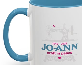 JOANN fabrics, mug, 11oz, sewing, crafts, joann, joann store, joann fabric, joann crafts, ceramic mug