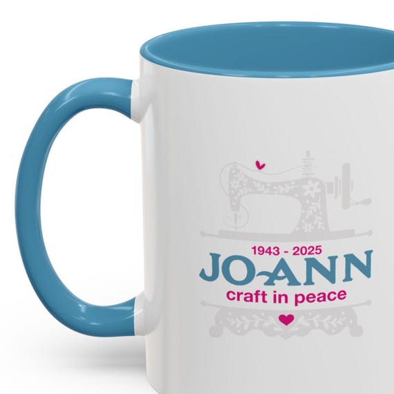 JOANN fabrics, mug, 11oz, sewing, crafts, joann, joann store, joann fabric, joann crafts, ceramic mug