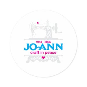 JOANN tyger, klistermärke, 2x2, sömnad, hantverk, joann, joann butik, joann tyg, joann hantverk, slitstarkt klistermärke