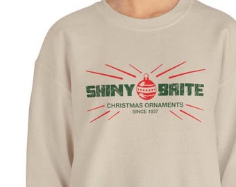 Shiny Brite sweatshirt, Christmas crewneck, Vintage ornaments, Retro Christmas,  Sweatshirt, 1940s ornaments, glass ornaments, shiny brite