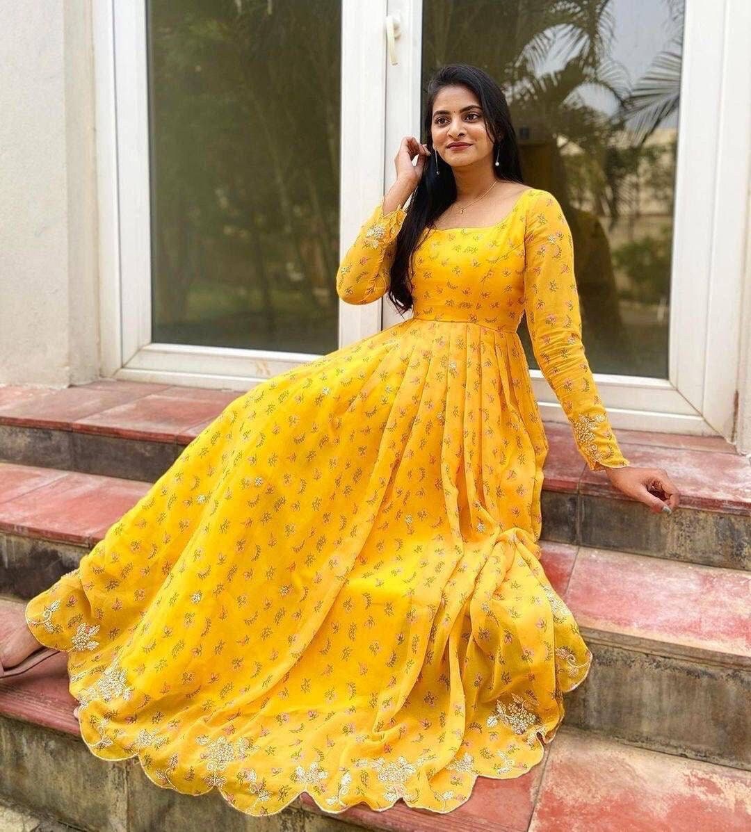Yellow Haldi Dress - Etsy
