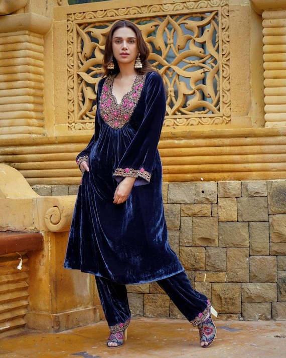 Pakistani Ready Made Black Salwar Suit Set 2 Pcs Rayon kurta Pant Fancy  Dress | eBay