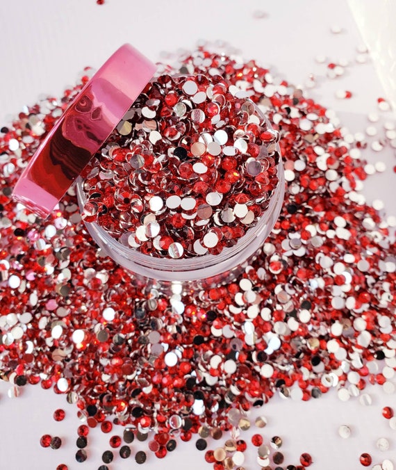 4MM Red Rhinestones Siam Resin Flat Back Non-hotfix/glue on 