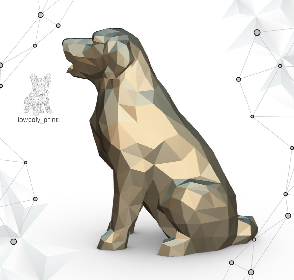 Golden Retriever Golden Retriever Stl 3d Printing STL Dog Etsy