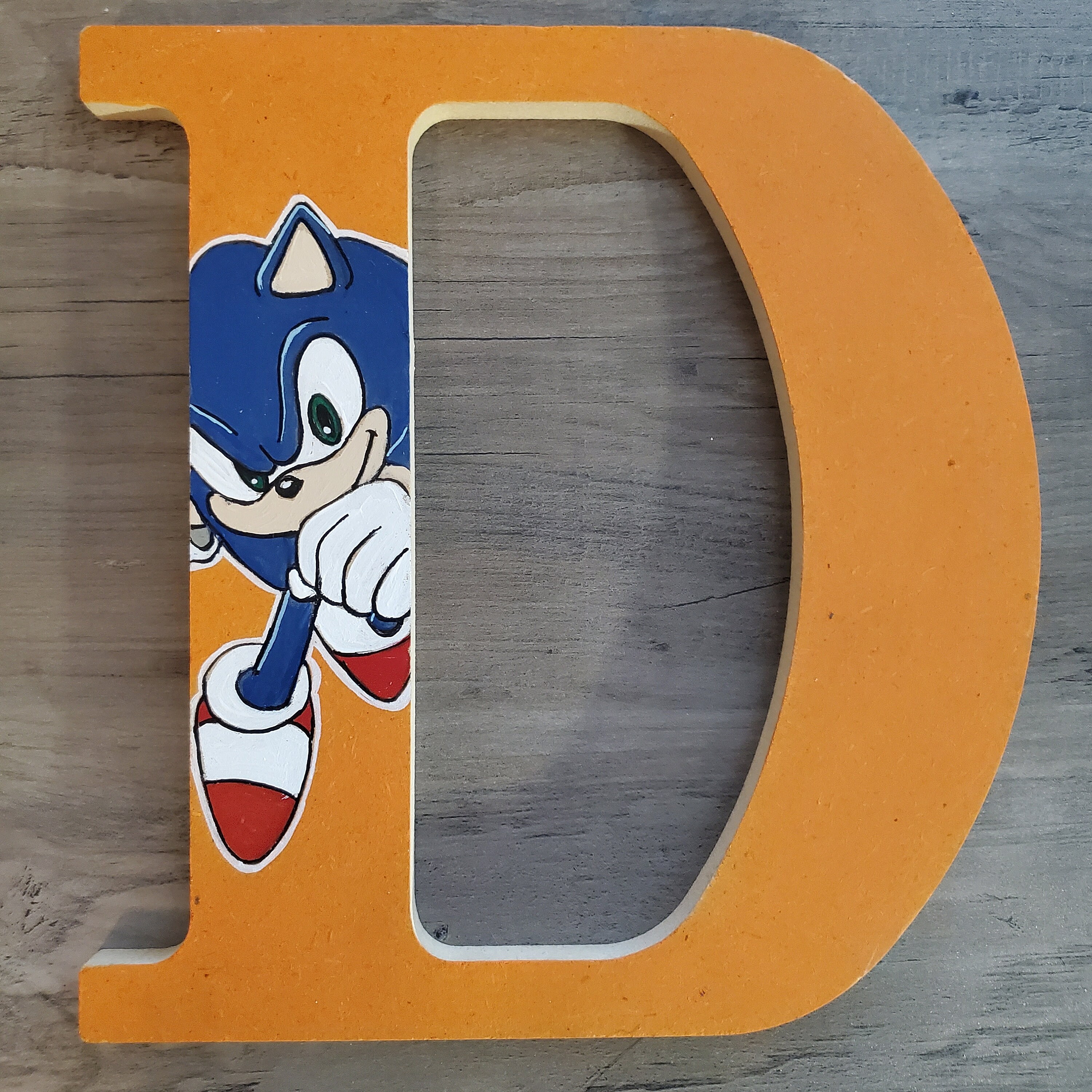 Hand Painted Sonic the Hedgehog Letter Art Etsy Ireland