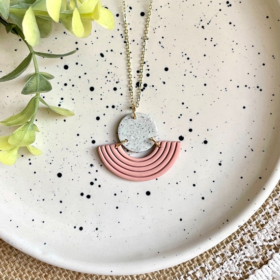 Everyday Necklace Polymer Clay Necklace Statement Necklace Funky