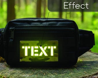 Custom Callsign Patch, Laser Cut Multicam Name Tape, Reflective or Glow in the Dark Tactical Patch, Personalized Combat ID for Backpack