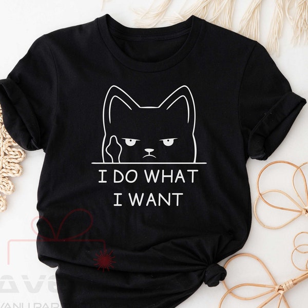 Cat Giving Middle Finger Shirt Etsy Canada