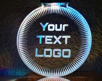Custom LED Name Badge, Rechargeable Light Up Logo, Trade Show Staff Name Plate
