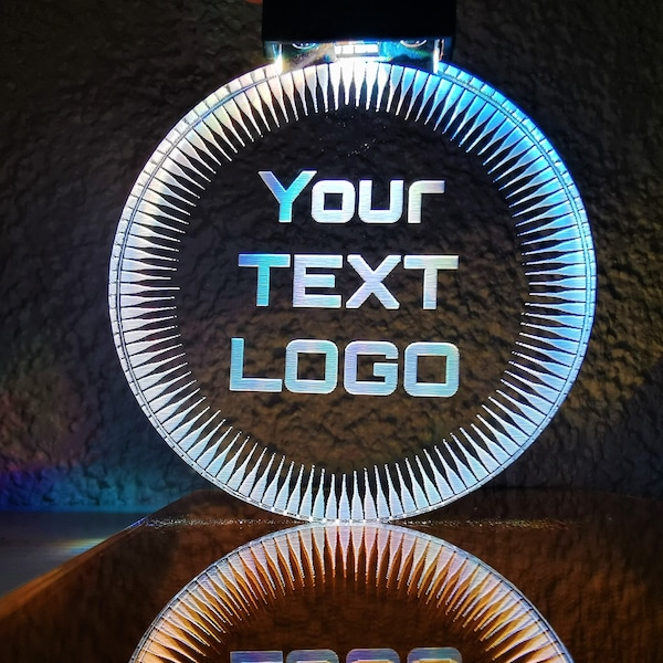 LED Badge, Rechargeable LED Light Up Badge, Vendor Badge, Con Badge, Light Up Badge, Color Light Badge, Light Up Name Luminous Key Chain