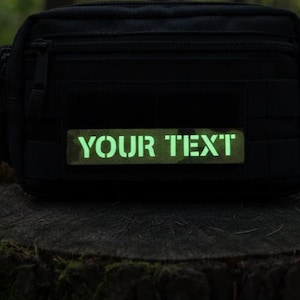 Aangepaste glow in the Dark naampatch – lasergesneden cordura tactisch klittenband