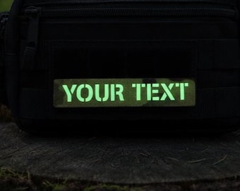 Glow in the Dark Name Patch – Custom Name Tactical Velcro Patch – Laser Cut Cordura