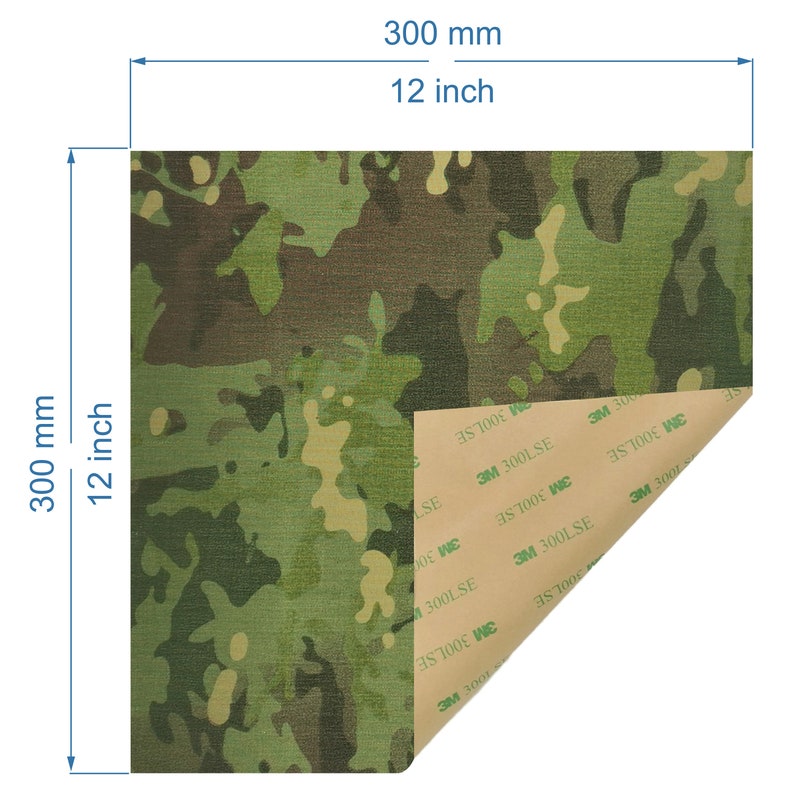Wrap Color Multicam Tropic Cordura Adhesive back Wrapping Sheet for Kydex Wrap 500D Camouflage 12x12 30x30cm DYI Make your Equipment Unique
