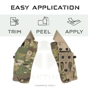 Wrap Color Multicam Tropic Cordura Adhesive back Wrapping Sheet for Kydex Wrap 500D Camouflage 12x12 30x30cm DYI Make your Equipment Unique