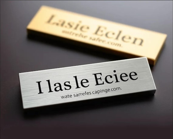 Custom Engraved Name Plate: Brushed Gold/silver Acrylic Plaque - Etsy