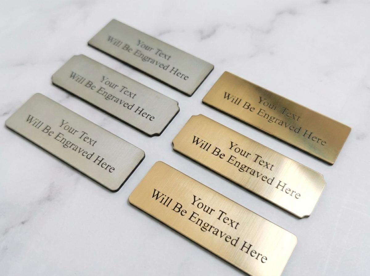 YOKIVE 10-Pack Blank Name Plates – Custom Laser Engraving Ready, Black 10x2 Inch, ABS Plastic For Office Desks, Photo Frames & DIY Displays