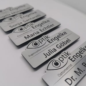 Custom Engraved Acrylic Name Badges: Hello my name is badge