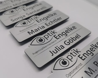 Custom Engraved Acrylic Name Badges: Hello my name is badge
