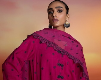 Majenta: 3- Piece Embroidered Suit Women