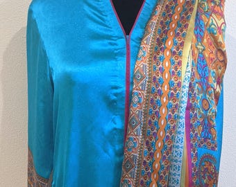 Pakistani Silk Kameez Dupatta