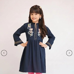 Navy Blue Girls: Kurta | Tunic Only