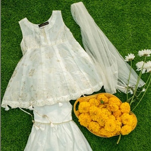 Baby girl white salwar kameez store