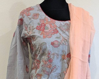 Pakistani Embroidered Shalwar Kameez Dupatta Large
