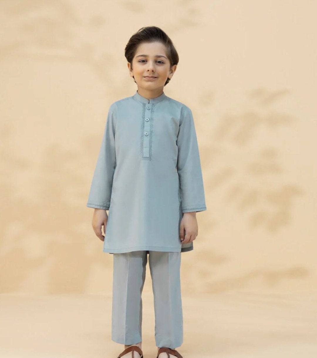 Boys Green Kurta Shalwar with Waistcoat - Premium 3-Piece Set