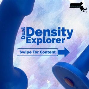 The Explorer Dual Density Silicone Dildo Curved G Spot Dildo P Spot Wearable image 1