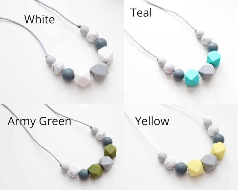 Silicone nursing necklace